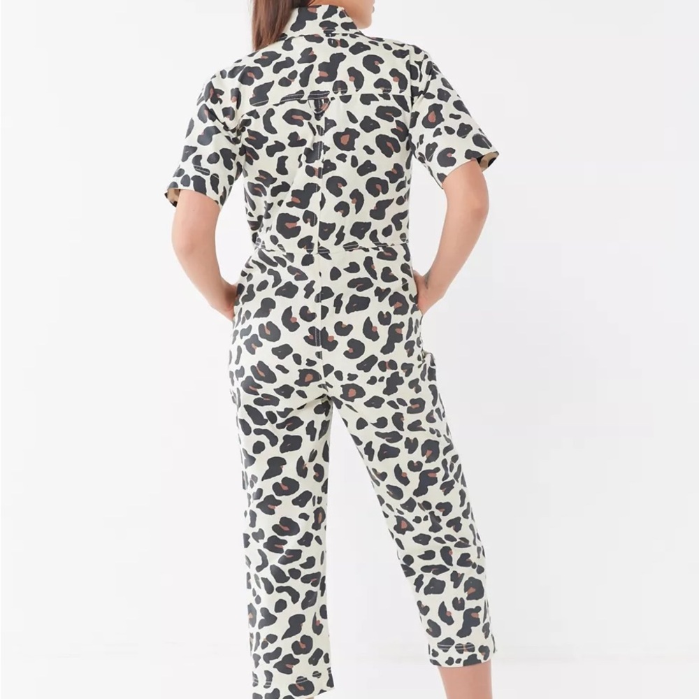 Vintage UO D’Angelo Leopard Print Cropped Coverall - Picture 3 of 11